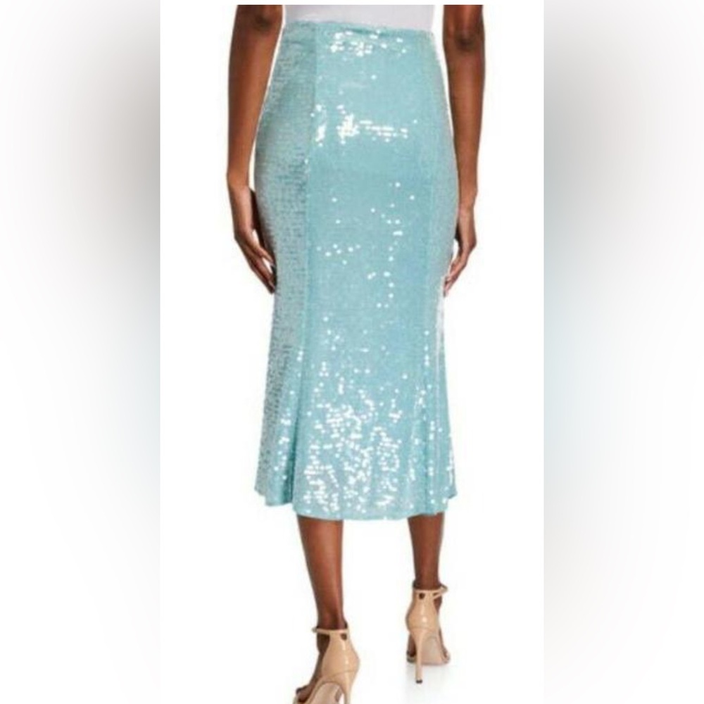 Veronica Beard Sequin Mint Green Midi Skirt - Picture 3 of 7
